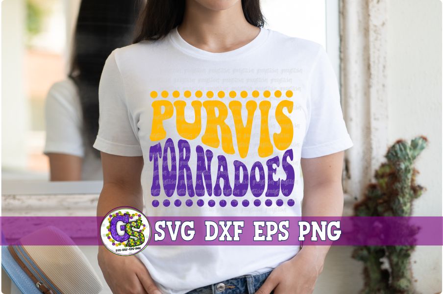 Purvis Tornadoes Groovy Wave SVG DXF EPS PNG