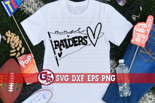 Must Love Raiders Pennant SVG DXF EPS PNG