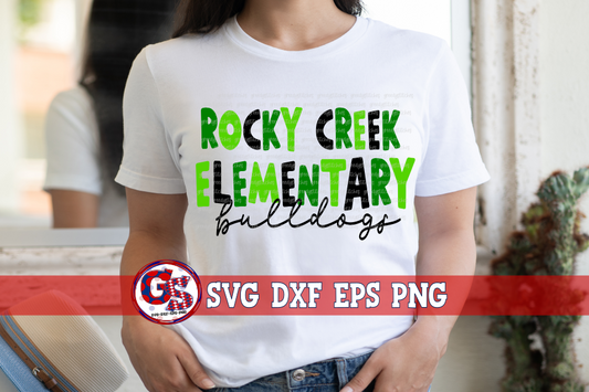 Rocky Creek Elementary Bulldogs SVG DXF EPS PNG