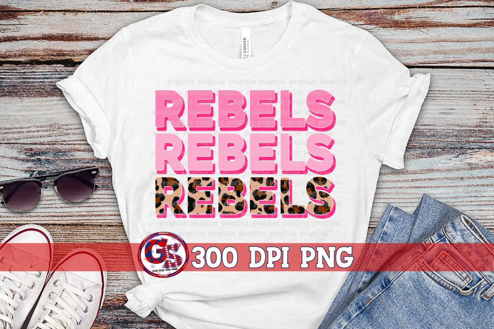 Rebels Pink Leopard Breast Cancer PNG for Sublimation