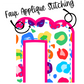Scalloped Rainbow Leopard Monogram Set PNG for Sublimation