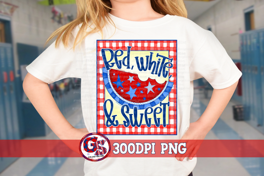 Red White & Sweet Watermelon PNG for Sublimation