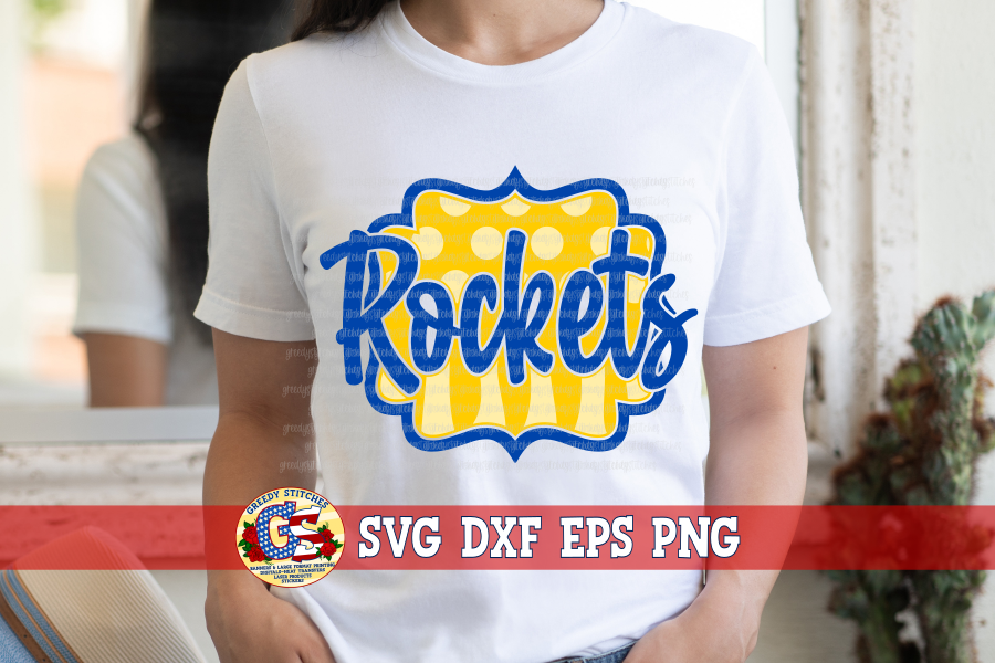 Rockets Frame SVG DXF EPS PNG