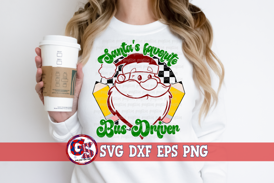 Santa's Favorite Bus Driver SVG DXF EPS PNG