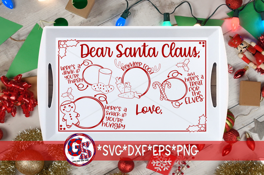 Santa Tray SVG DXF EPS PNG