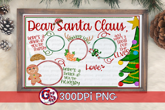 Santa Tray PNG for Sublimation