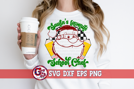Santa's Favorite School Chef SVG DXF EPS PNG