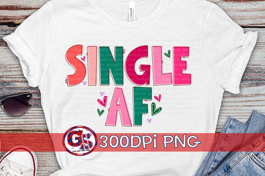 Single AF PNG for Sublimation Valentine's Day PNG