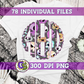Halloween Skull Scalloped Monogram Set PNG for Sublimation