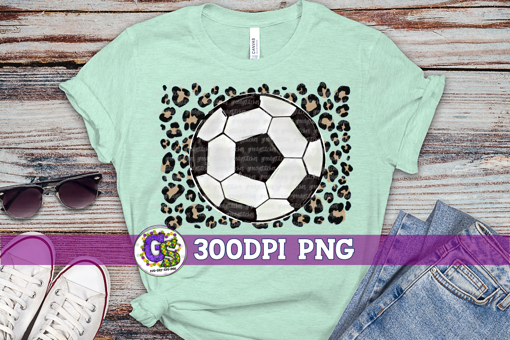 Soccer Leopard PNG for Sublimation