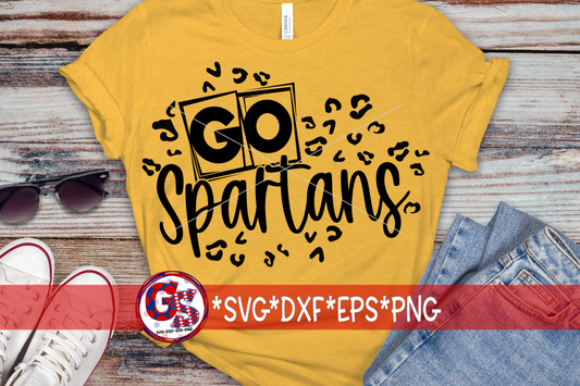 Go Spartans Leopard Print SVG DXF EPS PNG