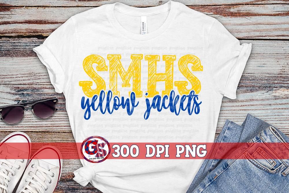 SMHS Yellow Jackets St Martin Yellow Jackets PNG for Sublimation