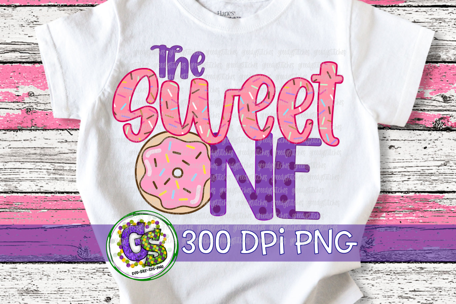 Sweet One Donut PNG for Sublimation