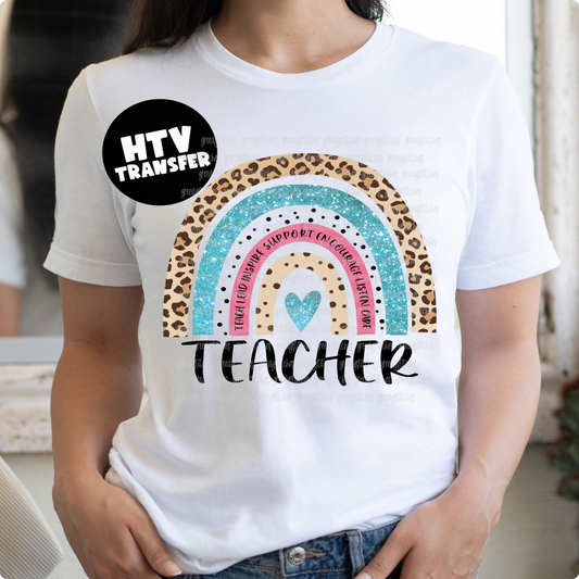 Teacher Rainbow HTV Transfer