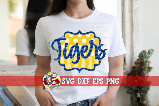 Tigers Frame SVG DXF EPS PNG