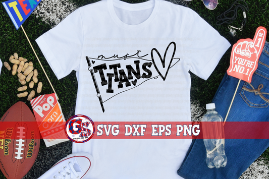 Must Love Titans Pennant SVG DXF EPS PNG