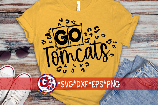 Go Tomcats Leopard Print SVG DXF EPS PNG