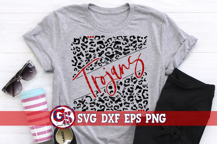 Leopard Trojans Frame SVG DXF EPS PNG