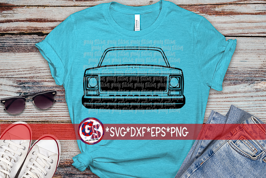 Late 1970s Chevrolet Truck Grill SVG DXF EPS PNG