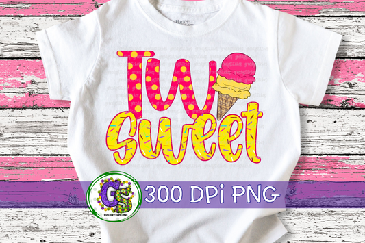 Two Sweet Ice Cream PNG for Sublimation