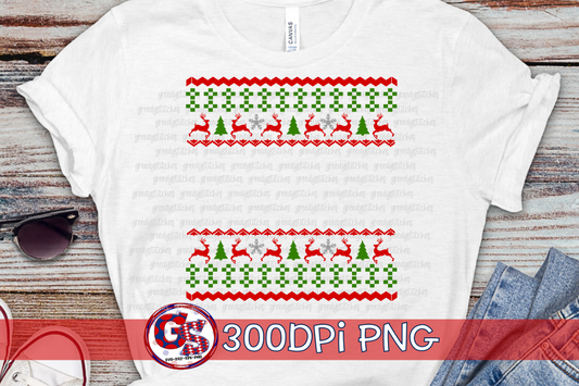 Ugly Sweater Template PNG for Sublimation