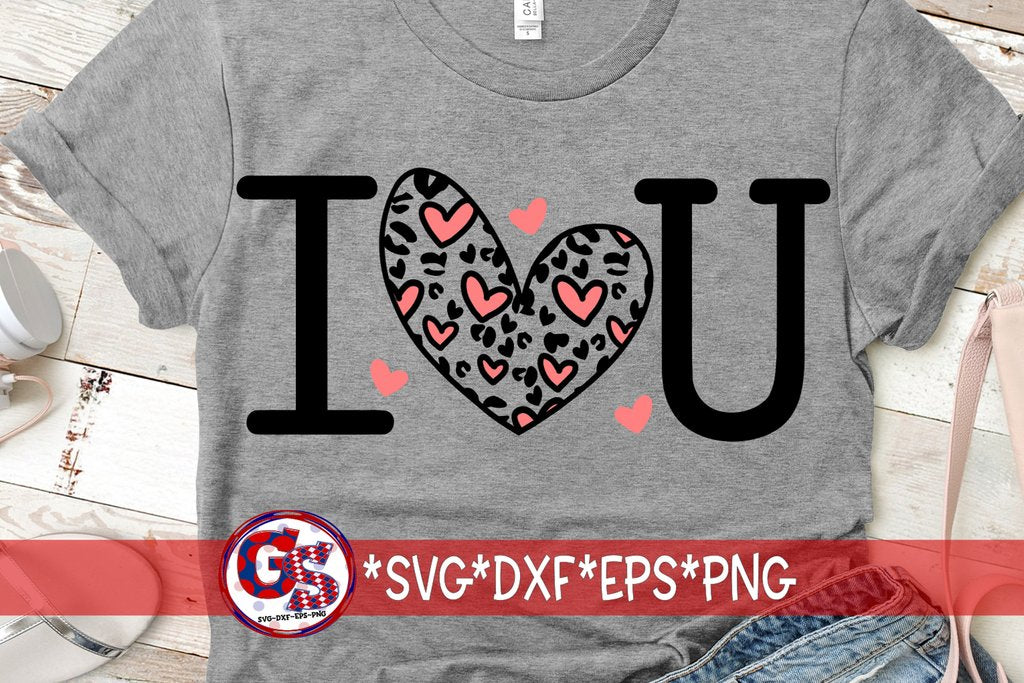 I Love U SVG DXF EPS PNG