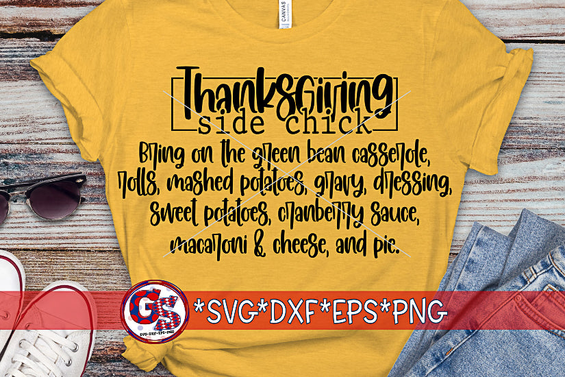 Thanksgiving Side Chick SVG DXF EPS PNG