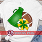 Football Megaphone Pom Pom Green and Yellow PNG for Sublimation