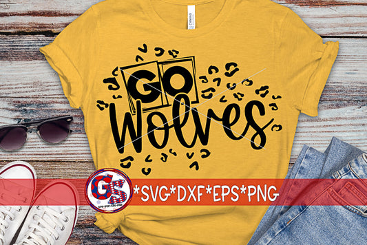 Go Wolves Leopard Print SVG DXF EPS PNG