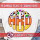 Halloween Candy Corn & Spider Scalloped Monogram Set PNG for Sublimation