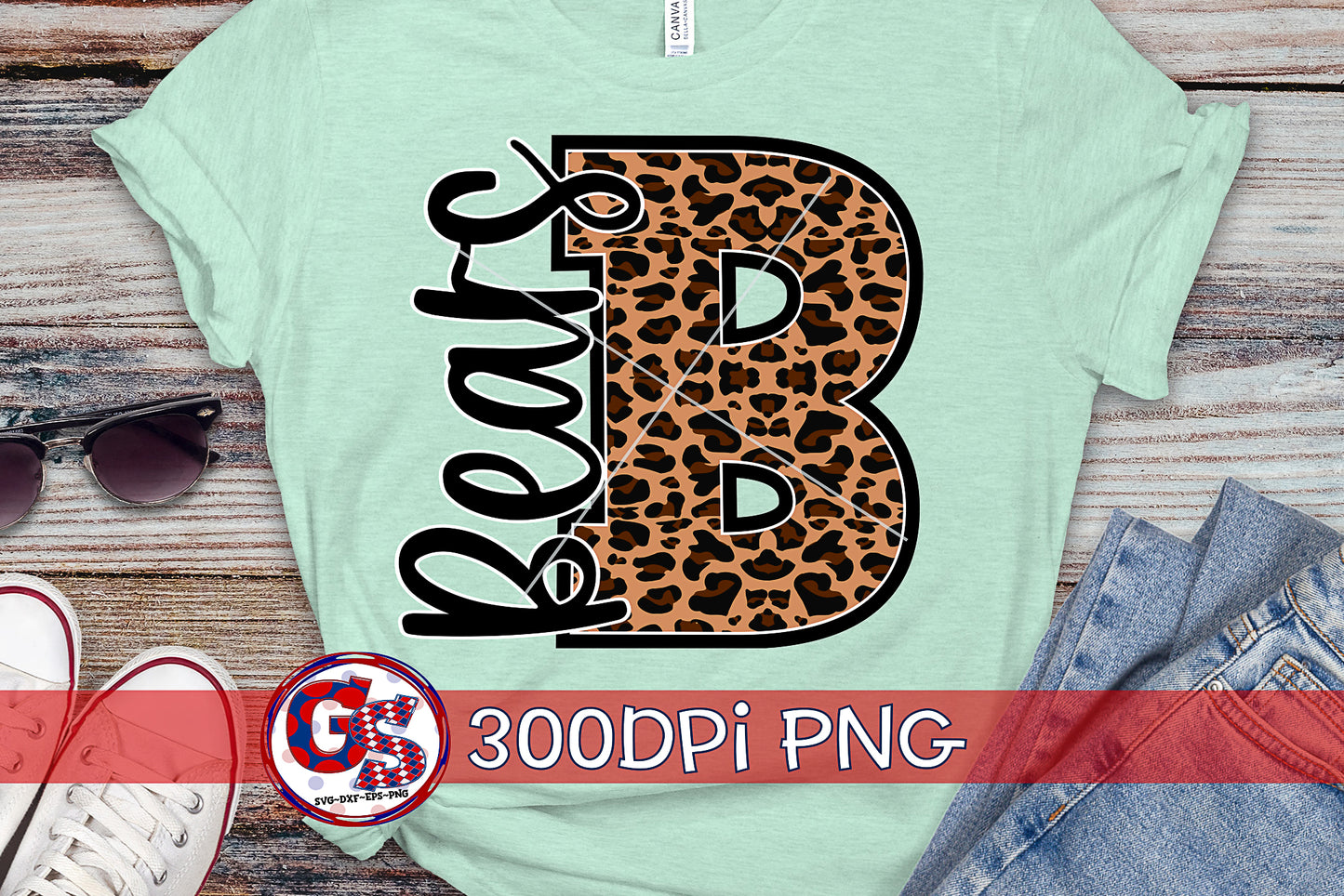 Leopard Bears B PNG for Sublimation