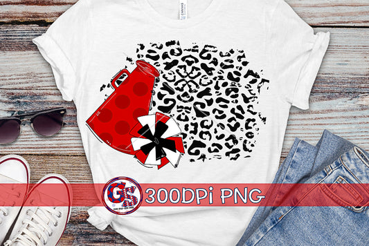 Editable Cheer Leopard PNG SVG EPS PDF & Affinity files for Sublimation