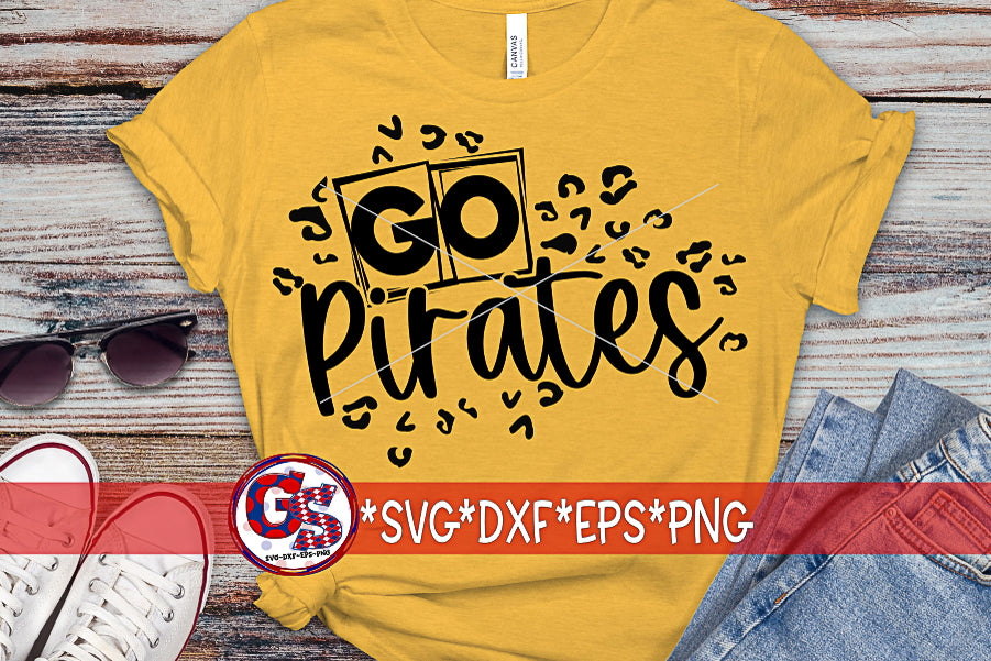 Go Pirates Leopard Print SVG DXF EPS PNG