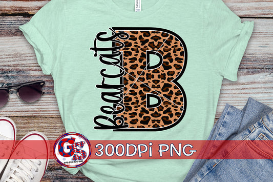 Leopard Print Bearcats B PNG for Sublimation