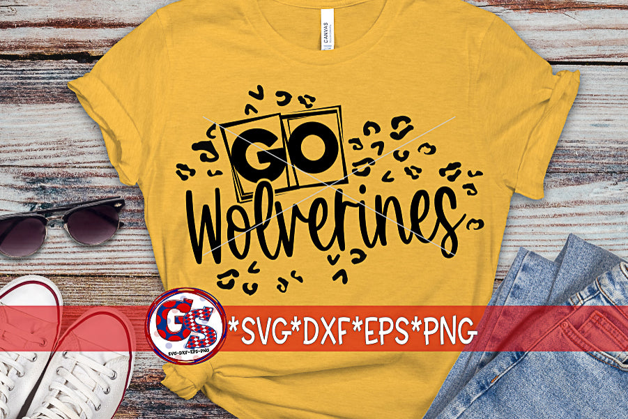 Go Wolverines Leopard Print SVG DXF EPS PNG