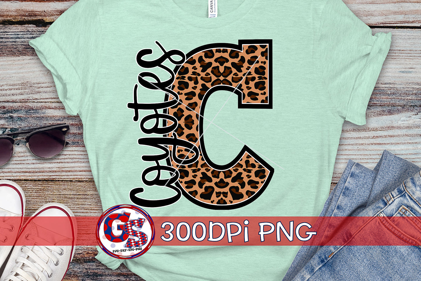 Leopard Coyotes C PNG for Sublimation