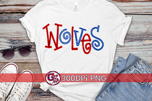 Wolves Editable Hand Lettered PNG for Sublimation