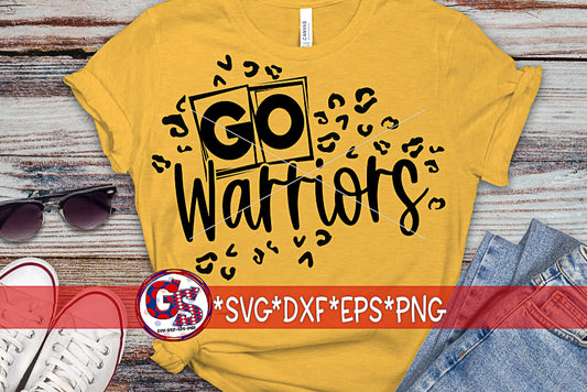 Go Warriors Leopard Print SVG DXF EPS PNG