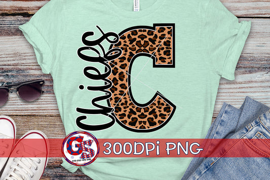 Leopard Print Chiefs C PNG for Sublimation