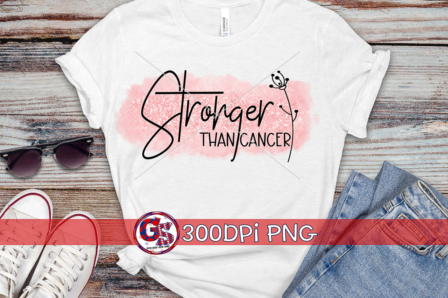 Breast Cancer Stronger Than Cancer PNG Sublimation