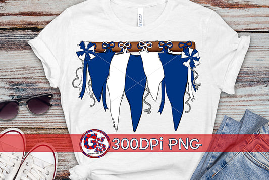 Navy and White Spirit Pennants PNG for Sublimation-Homecoming PNG