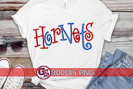 Hornets Editable Hand Lettered PNG for Sublimation