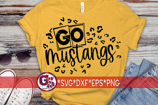 Go Mustangs Leopard SVG DXF EPS PNG