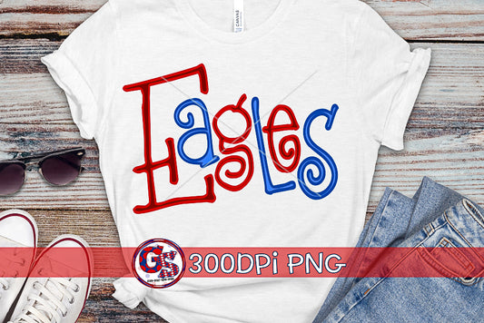 Eagles Editable Hand Lettered PNG for Sublimation