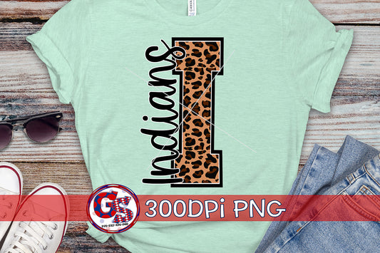 Leopard Print Indians I PNG for Sublimation