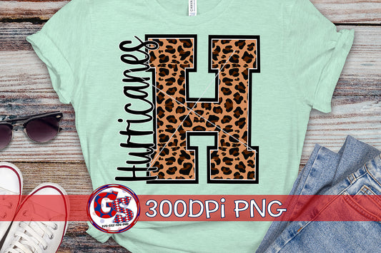 Leopard Print Hurricanes H PNG for Sublimation