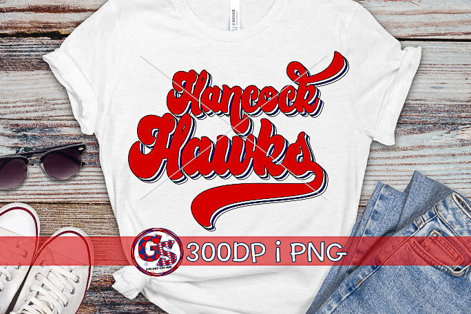 Retro Hancock Hawks PNG for Sublimation