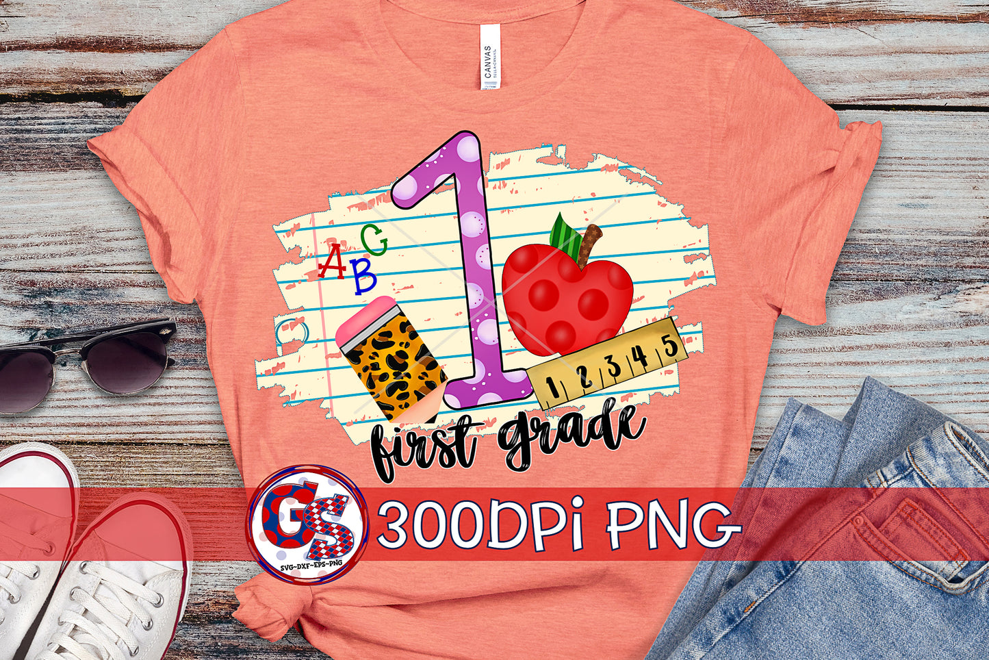 1st Grade Back To School PNG for Sublimation