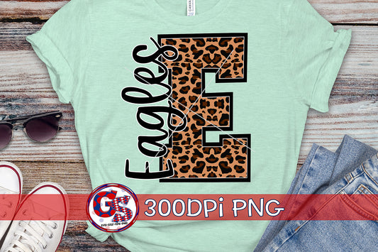 Leopard Eagles E PNG for Sublimation