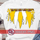 Yellow and White Spirit Pennants PNG for Sublimation-Homecoming PNG